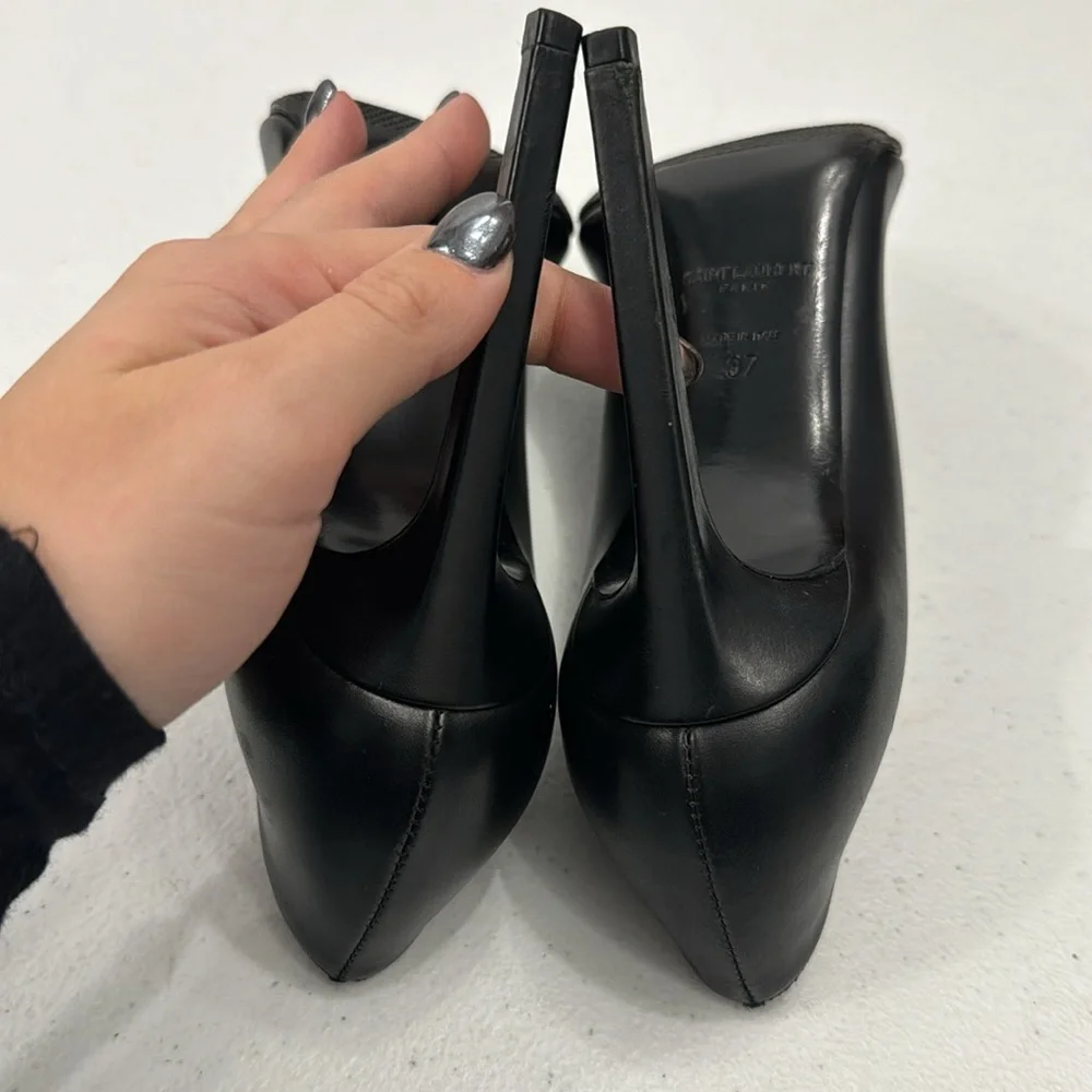 Saint Laurent Paris Janis Python Cap Pointy Pump heels - Picture 10 of 10